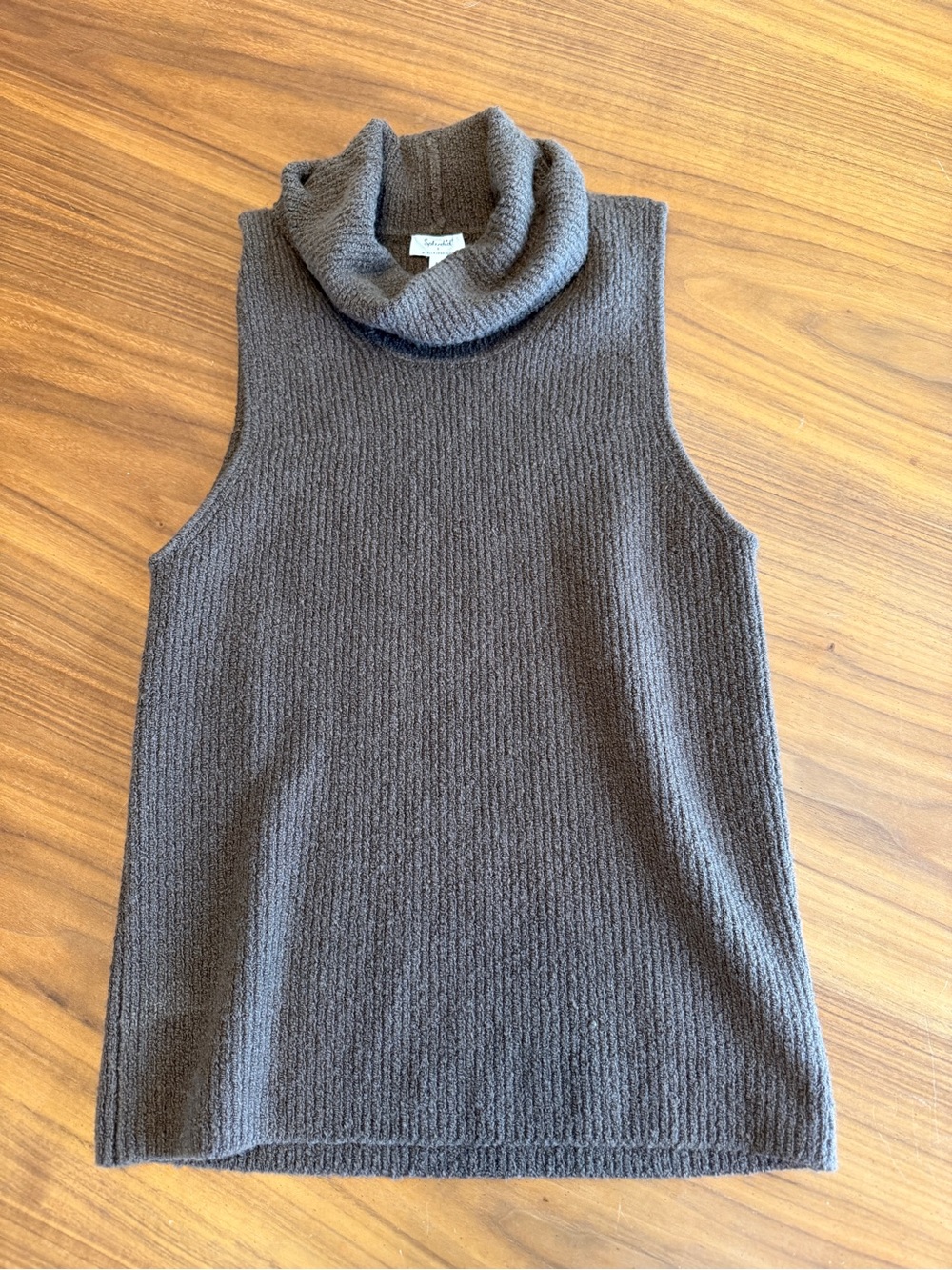 Splendid Sleeveless Cowl Neck Sweater - Chocolate Brown